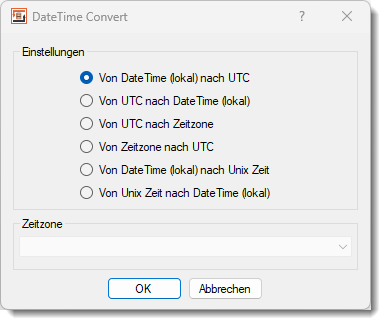 Heater DateTime Convert - Konfiguration